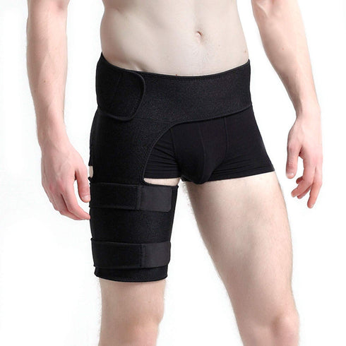 Groin Support Wrap, Hip Compression Wrap, Men and Women Hip Brace Adjustable Thigh Sleeve for Sciatica Pain Relief, Pulled Thigh, Hip Flexor Brace...