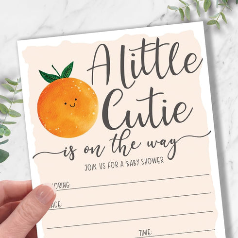 Little Cutie Baby Shower Invitations (20 Count) With Envelopes - Gender Neutral or Girl Baby Shower...