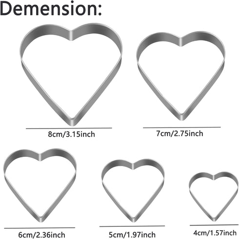 Mickey Love Heart Cookie Cutter, Pack of 5,Set of 2...