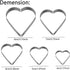 Mickey Love Heart Cookie Cutter, Pack of 5,Set of 2...