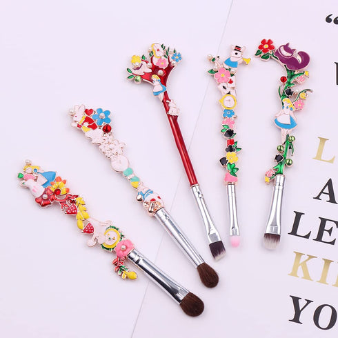 Anime Alice in Wonderland Makeup Brushes - Foundation Blending Powder Eyeshadow Contour Concealer Blush Cosmetic Makeup Tool Brush (Alice Makeup B...