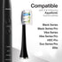 AquaSonic Proflex Replacement Brush Heads | for Whiter Teeth & Gum Care | Compatible with Many AquaSonic Toothbrush Handles (8 Pack Black)...