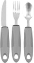 3Pcs Adaptive Utensils Set for Elderly, Weak Hand Grip Weighted & Handicapped, Utensils Silverware Built up Utensils Hand Tremors Spoon | Stainles...