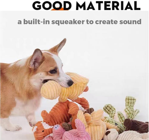 5 Pack Tough Dog Toys Stuffed Squeaky Dog Toys Assortment Value Bundle Dog Squeaky Toys Assortment Puppy Pet Mutt Dog Toy Dog Squeak Toy for Mediu...