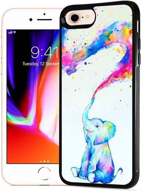 for iPhone 8 Plus, iPhone 7 Plus, Durable Protective Soft Back Case Phone Cover, HOT12443 Baby Elephant...