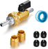 Garden telescopic hose end adapter with shut off Valve,Garden retractable hose end Fittings Kit,Repair Connector,Garden hose Brass Shut Off Valve ...