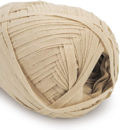 NICEEC 3 Skeins Kraft Paper Yarn Raffia Yarn Soft Craft Ribbon Yarn Polyester Yarn for Crocheting DIY Weaving-Total Length 145m×3(158yds×3, 50g×3)...