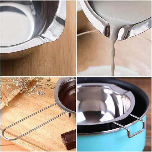 Double Boiler Stainless Steel Pot for Melting Chocolate, Candy and Candle Making (18/8 Steel, 2 Cup Capacity, 480ML)...