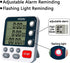 FCXJTU Digital Dual Kitchen Timer, 3 Channels Count UP/Down Timer, Cooking Timer, Large Display, Loud Volume Alarm and Flashing Light with Magneti...