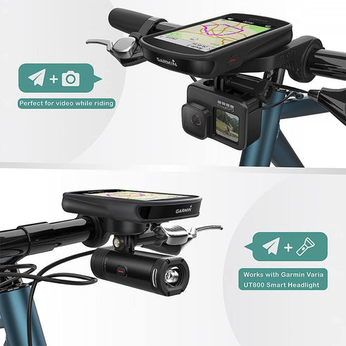 TUSITA Out Front Mount Compatible with Garmin Edge GPS Bike Computer, XOSS G/G+, iGPSPORT - Cycling Handlebar 25.4mm 31.8m...