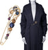 4.1" Vintage Rhinestone Crystal Flower Large Safety Pins Brooch Cardigan Scarf Sweater...