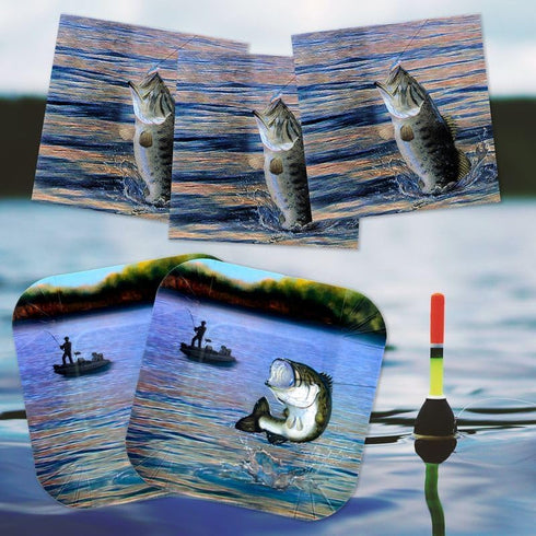 Havercamp Gone Fishing Birthday Party Decorations Plates and Napkins for 16 Guests Fishing Retirement Party Supplies...