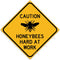 Caution Honeybees Hard At Work 12" x 12" Tin Road Sign Indoor Outdoor Beekeeping Apiary Theme Shed Garden Home Decor...