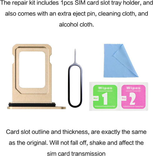 ASDAWN Replacement for iPhone 13 Pro Max SIM Card Slot Tray Holder Compatible with iPhone 13 Pro SIM Card Tray Slot Waterproof Rubber Ring and SIM...