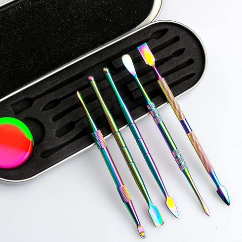6 Pcs Wax Carving Tools Set, Stainless Steel Wax SculptingTool with Portable Metal Case, Double-Headed Modeling Tools for Wood, Clay, Pottery, Rai...