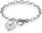HZMAN Stainless Steel Silver/Rose/18k Gold Plated Zircon Heart Bracelet for Women Girls Romantic Gift Toggle Clasp Link Bracelets...