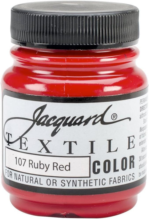 Jacquard Fabric Paint 2.25 Oz Ruby Red for Clothes, Furniture Upholstery, Shoes or Tote Bags...