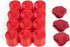 LANKER 12 Pack Red Flameless Led Tea Lights Candles - Flickering Long Lasting Battery Operated Electronic Fake Candles – Decorations for Wedding, ...
