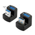 chenyang 2 Pack USB 3.0 Extender Adapter,USB 3.0 Male to Female Data Transfer Charging 180 Degree Angled Adapter...