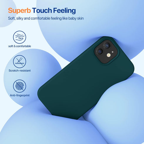 Miracase Compatible with iPhone 12 Case and iPhone 12 Pro Case, Liquid Silicone Gel Rubber Full Body Protection Shockproof Drop Protection Phone C...