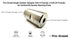 54040 Stainless Steel Angle Grinder Adapter 5/8-11 Female x 5/16-24 Female, Arbor Adapter compatible for use with 5/16”-24 Threaded DA Backer Pads...