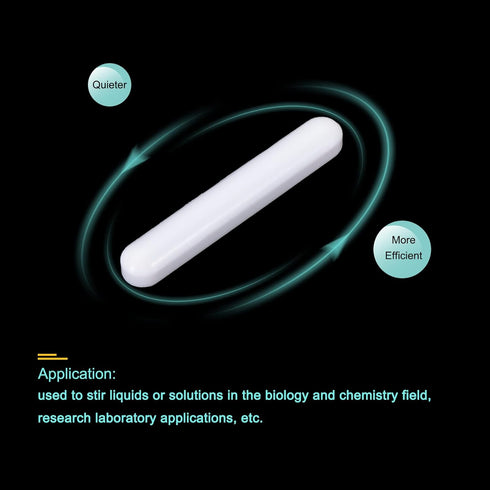 MECCANIXITY Magnetic Stirrer Mixer Stir Bar Rod 50mm/1.97" Cylinder Shape PTFE Coating Magnet White for Laboratory 3Pcs...