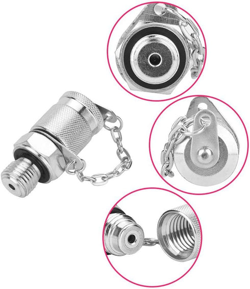 Oumefar 63MPa/630BAR Hydraulic Pressure Test Coupling Kit Hydraulic Test Parts for Hydraulic System Construction Machinery, G1/4 Hydraulic Pressur...