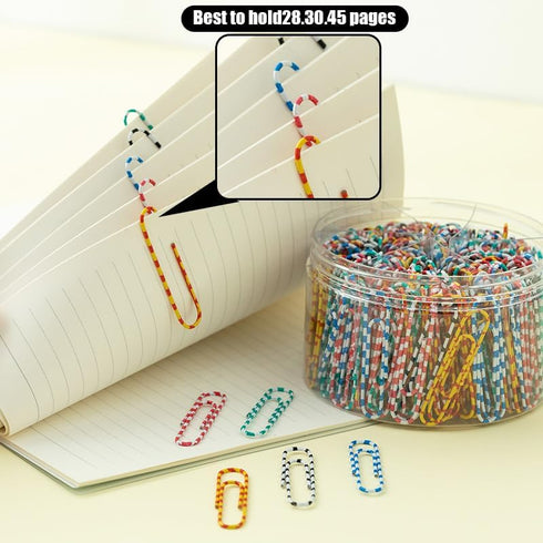 Paper Clips Colorful, 300PCS Small Medium and Jumbo?1.1 inch & 1.3 inch & 2 inch?, Durable and Rustproof, Large Great for Office School Organizing...