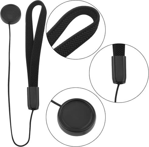 5 Pack Lens Cap Keeper Holders with Elastic String Anti-Loss Lens Cover Leash, Compatible with Canon Nikon Sony Fujifilm Olympus Panasonic DSLR SL...