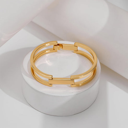 Gold Bangles Bracelets for Women - Chunky Bracelet Jewelry Gifts for Women...