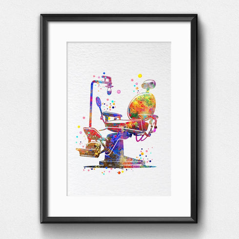 Dignovel Studios 8X10 Unframed Dentist Chair Dental Tools Tooth Medical Art Clinic Office Wall Art Watercolor Art Print Poster Wall Hanging Decor ...