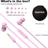 Joymiso Tangle Free Earbuds for Kids Women Small Ears with Case, Comfortable Lightweight in Ear Headphones, Flat Cable Ear Buds Wired Earphones wi...