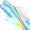 GIRAFVINYL Rainbow Silver Holographic Heat Transfer Vinyl 12" x 6ft Silver Metallic HTV for T-Shirts, Clothing, Rainbow Iron on Vinyl Work with Cr...