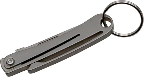 Titanium Keychain Knife & 10 Replaceable Razor Blades, Mini Folding Scalpel Pocket Knife Box Cutter Hobby Knife...