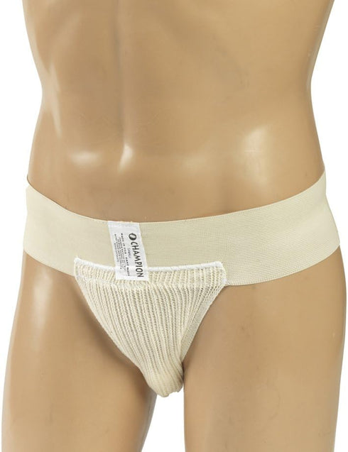 Champion Sports Supporter, Breathable Lace Mesh Pouch, Elastic Waist, Medical Grade Jockstrap, Beige, X-Large...