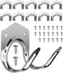 Storage Hanger Hooks,Double Tool Storage Hook 10Pcs Wall Mounted Hanger Hooks with 20Pcs Screws for Garage Shed,Universal Galvanized Metal Utility...