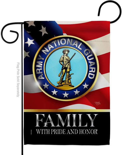 Breeze Decor Army National Guard Family Garden Flag Armed Forces ANG United State American Military Veteran Retire Official House Banner Small Yar...