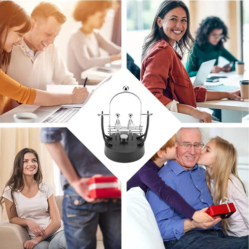 ZJchao Electronic Shake Wiggle Device Perpetual Motion Model Desk Toy Swinging Kinetic Art Craft Decoration Steel Swings Sculpture Balance Stainle...