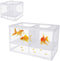 Fish Breeder Box Fish Aquarium Isolation Box Fish Divider Breeder Box with Suction Cups for Baby Fishes Shrimp Clownfish Guppy White...