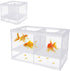 Fish Breeder Box Fish Aquarium Isolation Box Fish Divider Breeder Box with Suction Cups for Baby Fishes Shrimp Clownfish Guppy White...