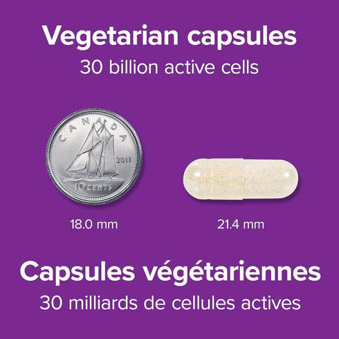 Webber Naturals Probiotic 30 Billion, 8 Probiotic Strains, 30-Capsules...