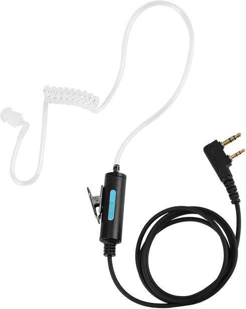 SAMCOM Walkie Talkies Earpiece with Mic PTT 2 Pin K Head Acoustic Tube Headset Earphone Surveillance Covert Air Tube Ear Piece FPCN30A FPCN10A Rad...