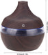Wood Grain Humidifier LED Night Light Mist Maker Air Humidifier Essential Oil Diffuser Small Humidifiers for Bedroom Office Car Home 300ml...
