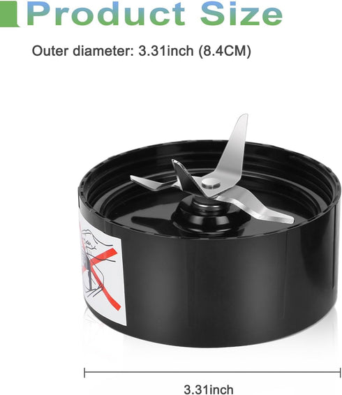 QT 2X Cross Blades compatible with Magic Bullet 250W MB1001 Series With Gaskets Replacement Blender Part...