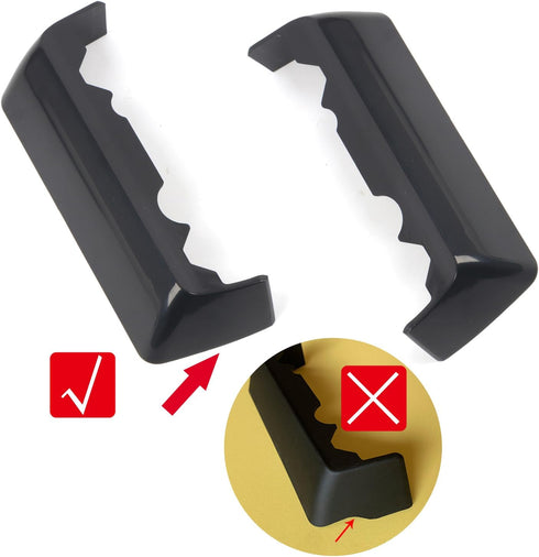 ITrims Car Accessories for Toyota Prado J150 2010-2022 Roof Rack Rail End Luggage Protector Center Cargo Rack Cover Shell Cap Trims ABS Black 2PCS...