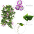GTIDEA Artificial Vines, 2pcs 15Feet Morning Glory Hanging Plants Silk Garland Fake Green Plant Home Garden Wall Fence Stairway Outdoor Wedding Ha...