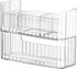 LINFIDITE Stackable Makeup Organizer Tray 2 Pack Clear Vanity Organizer, Cosmetic Display Case with 4 Removable Dividers 2 Lipgloss Holders 2 Cott...
