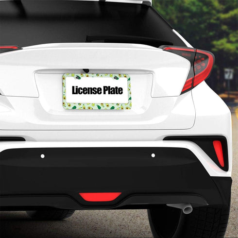 Delerain Green Avocados License Plate Frame, Car Tag Cover Stainless Steel Metal Aluminum Frame for US Standard 2 Flat Holes (Set of 2)...