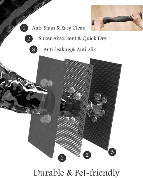 Pet Feeding Mat-Absorbent Dog Mat for Food and Water Bowl-No Stains Quick Dry Dog Water Dispenser Mat-Dog Accessories Pet Supplies-Dog Water Bowl ...