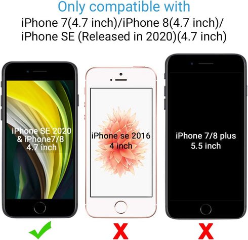 ULAK for iPhone SE 3(2022)/SE(2020)/8/7 Wallet Case with Card Holder, Premium Floral PU Leather Flip Case with Kickstand Card Slots,Wrist Strap, D...